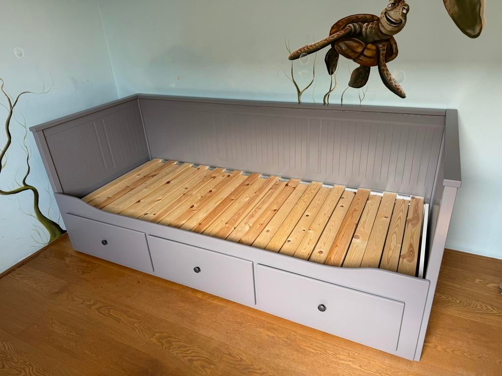 IKEA Hemnes kinderbed 80x200, grijs, zo goed als nieuw, Ophalen, 70 tot 85 cm, Zo goed als nieuw, Lattenbodem