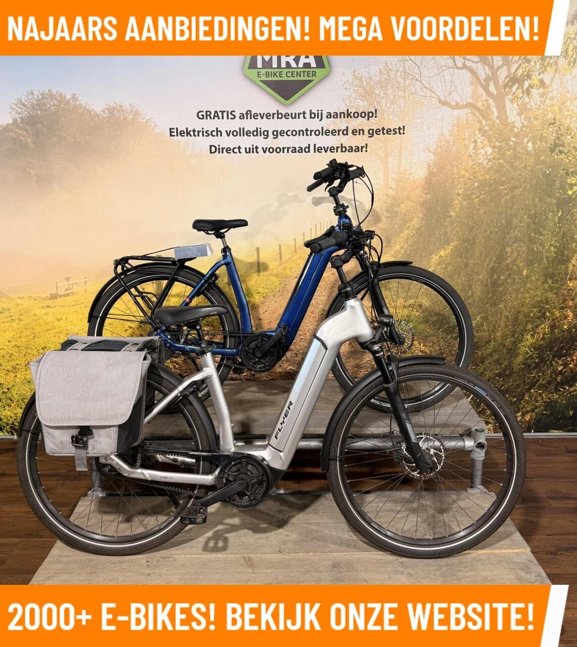 Flyer GoTour6 Elektrische fietsen setje verkrijgbaar BOSCH!, 55 tot 59 cm, Zo goed als nieuw, 50 km per accu of meer, Overige merken