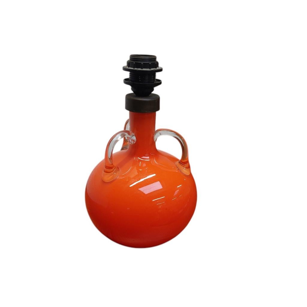 Vintage glazen lampvoet, tafellamp, Ophalen
