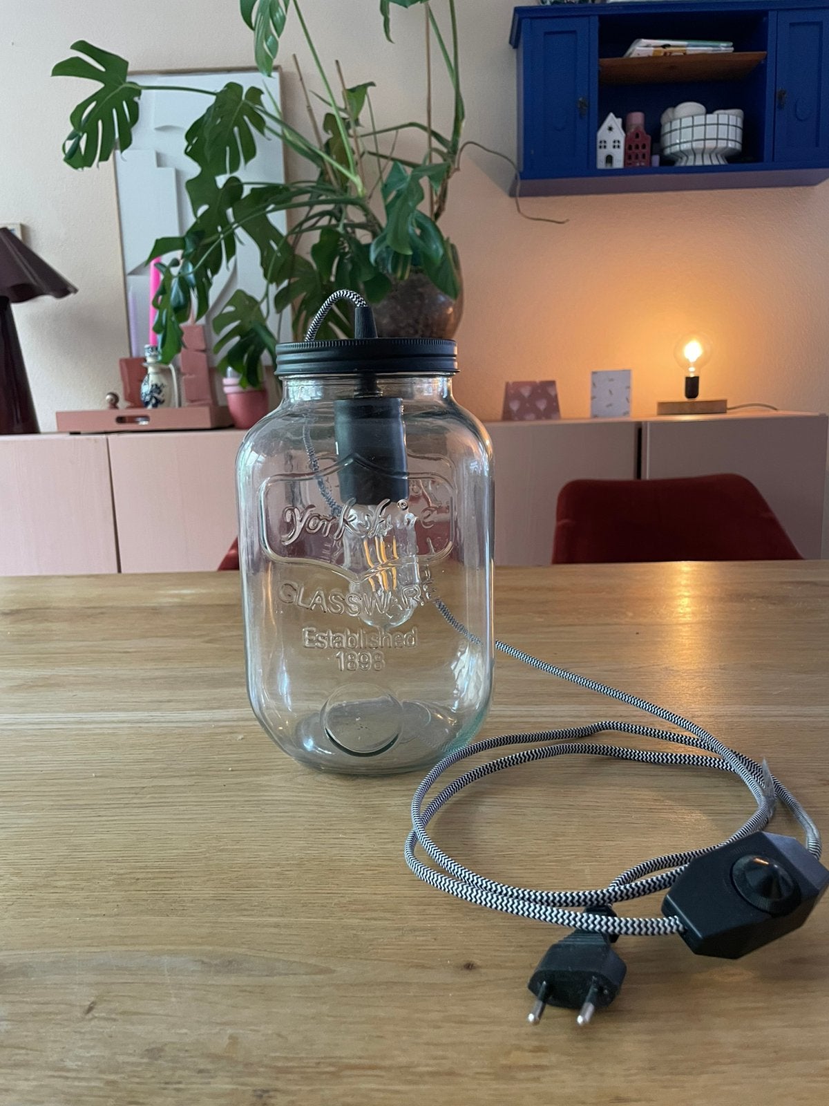 Glazen tafellamp, Ophalen, Zo goed als nieuw