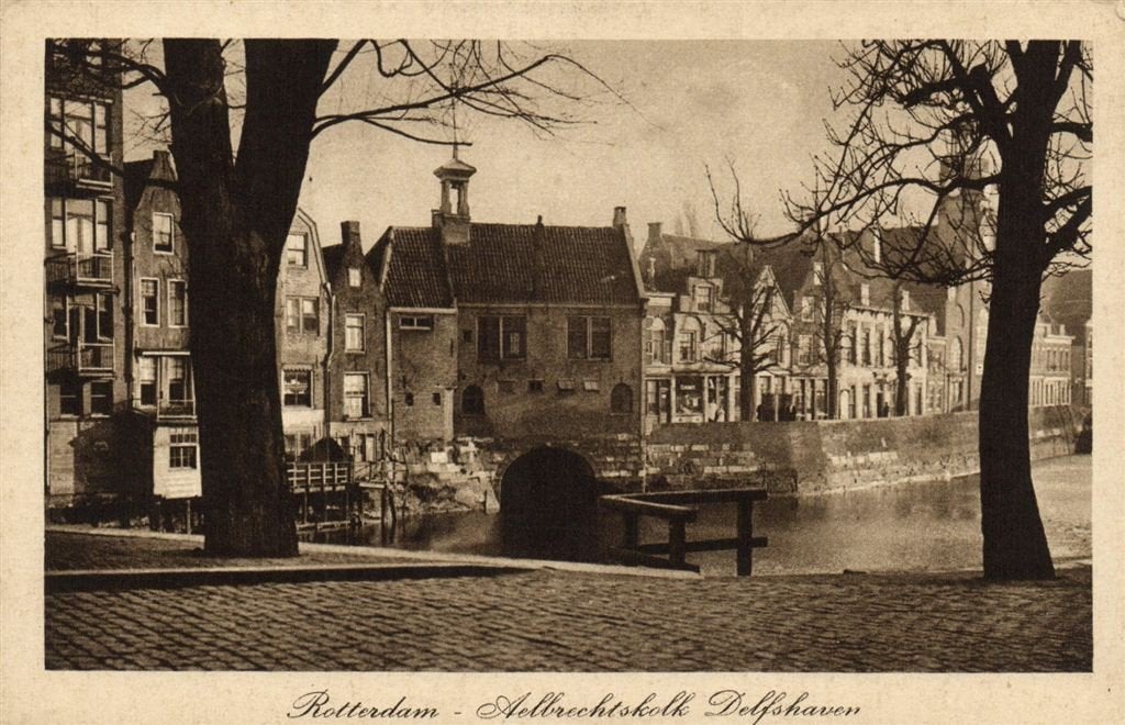 Rotterdam - Aelbrechtskolk Delfshaven - ongelopen, Ophalen of Verzenden, 1920 tot 1940, Ongelopen, Zuid-Holland