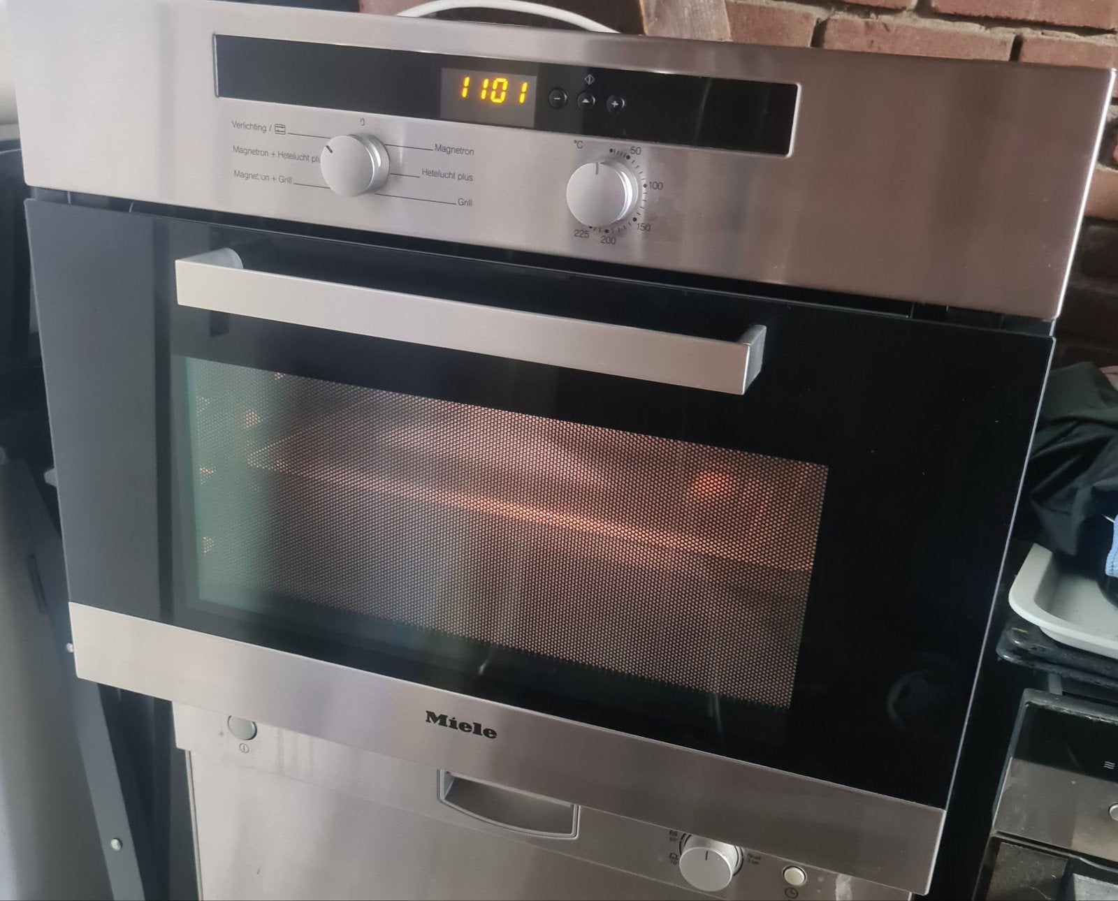Miele Combi-oven met Magnetron en Grill - nette Staat, Ophalen, Inbouw, Magnetronfunctie, Miele