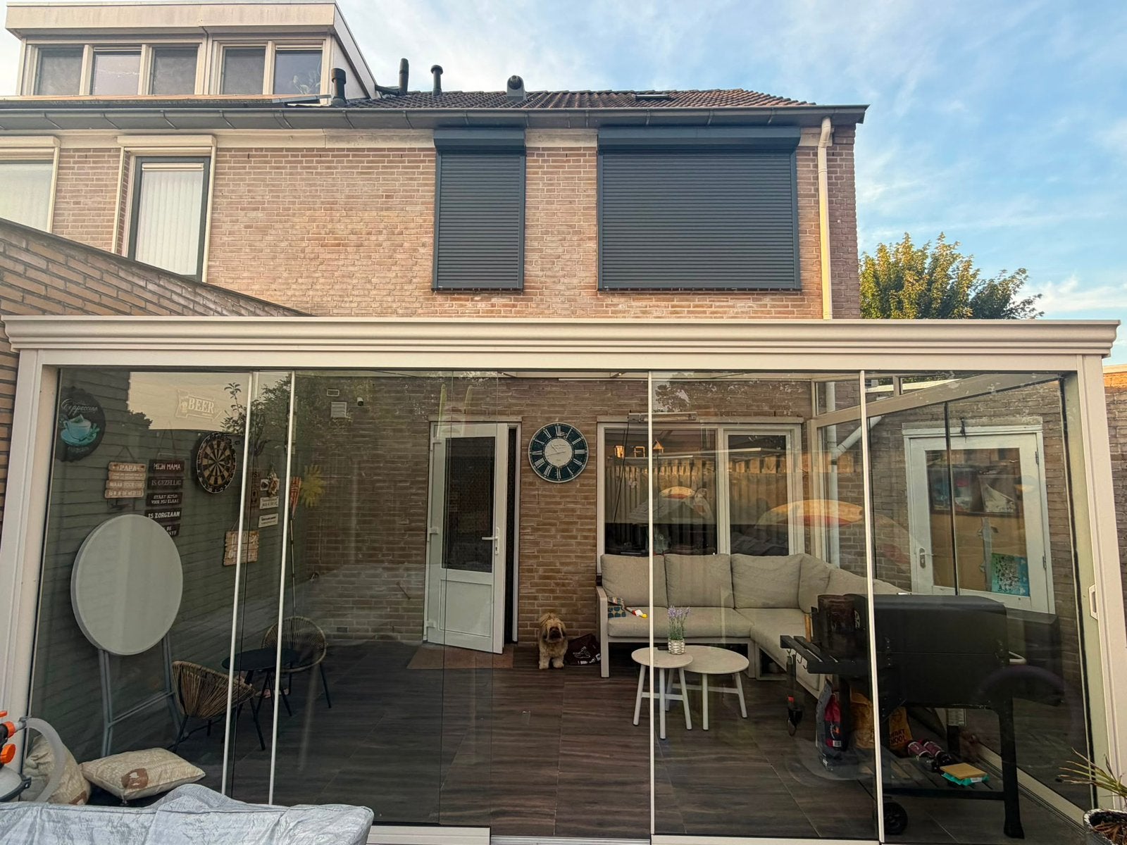 Veranda zelf demonteren exclusief ramen, Ophalen, Zo goed als nieuw, Veranda