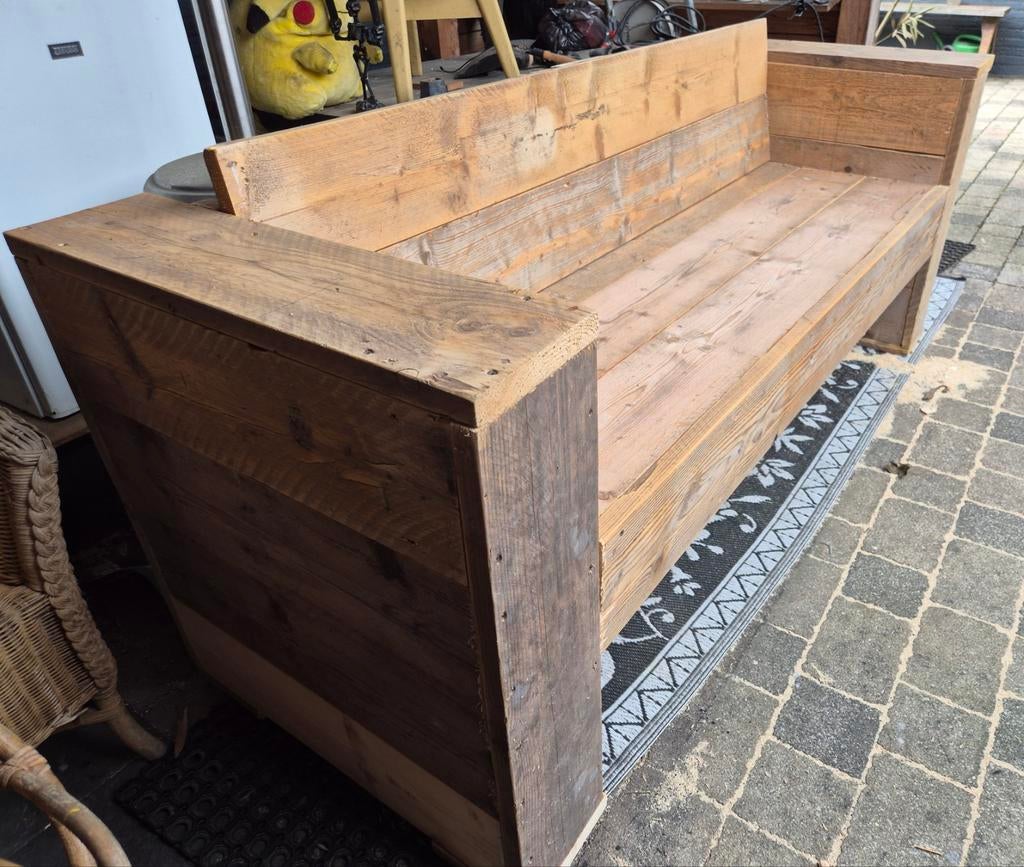 Stevige Steigerhouten Tuinbank - 220x84x64 cm, Ophalen