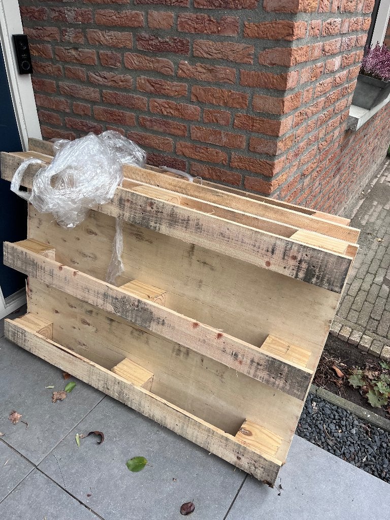 Pallets 2x, Ophalen, Zo goed als nieuw, 50 mm of meer, Pallet