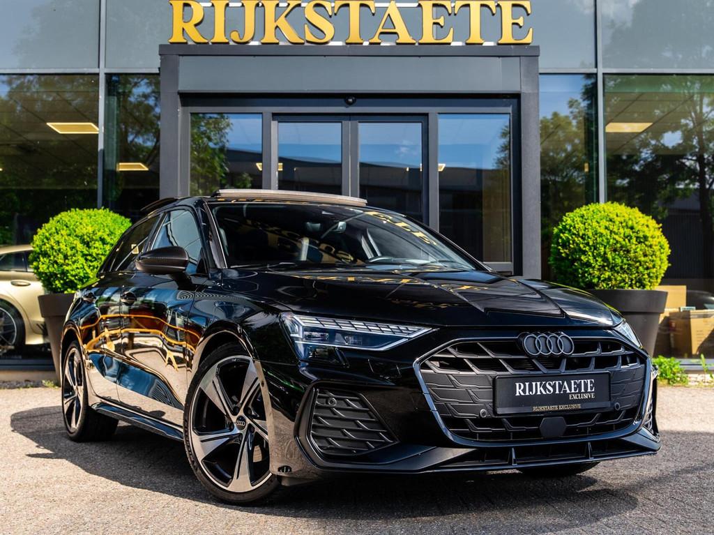 Audi A3 Sportback 35 TFSI S-LINE|PANO|SONOS|CAMERA|19'', Auto's, 1300 kg, 4 cilinders, Zwart, Leder
