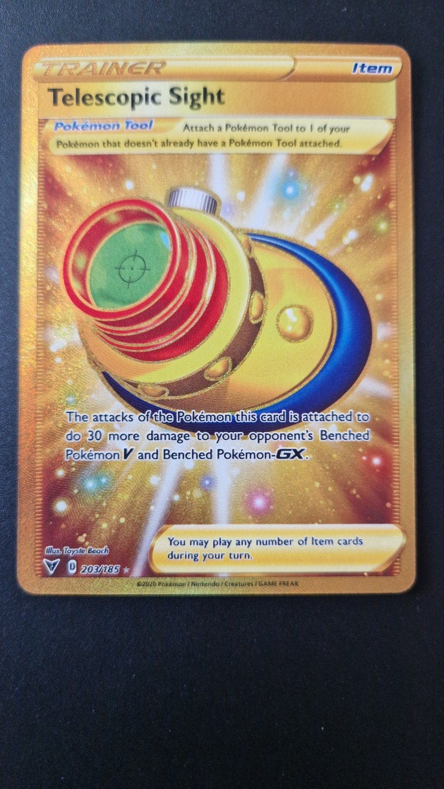 Telescopic Sight 203/185 Sword&Shield Vivid Voltage Pokemon, Ophalen of Verzenden, Nieuw, Losse kaart