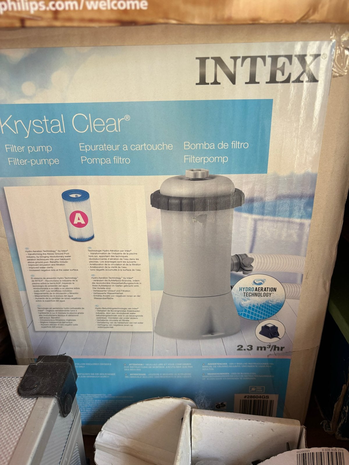 Intex Krystal Clear filterpomp 2.3 m3/uur, Tuin en Terras, Ophalen of Verzenden, Nieuw, Zwembadpomp