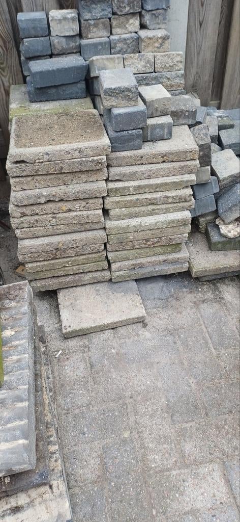 Gebruikte tegels 30 x 30 cm, Tuin en Terras, Ophalen, Gebruikt, 5 tot 10 m², Beton