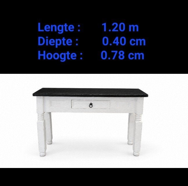 Bijzettafel/Sidetable, Ophalen, Gebruikt, Landelijk, Rechthoekig