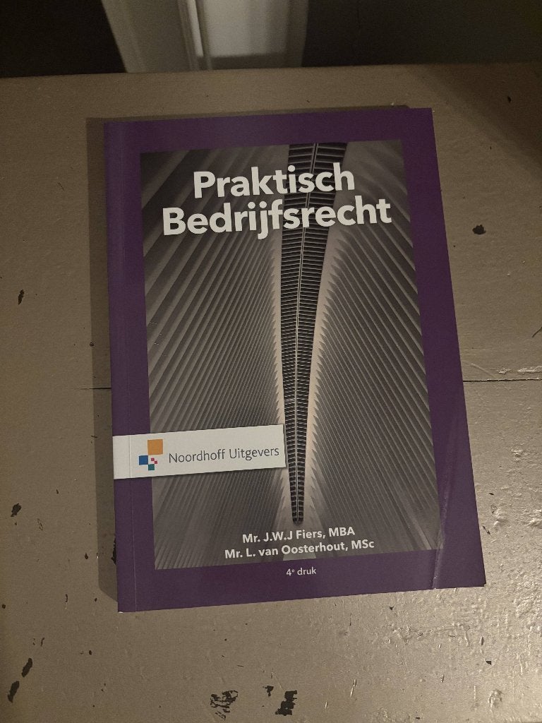 Praktisch bedrijfsrecht, Zo goed als nieuw, Noordhoff Uitgevers, Gamma, HBO