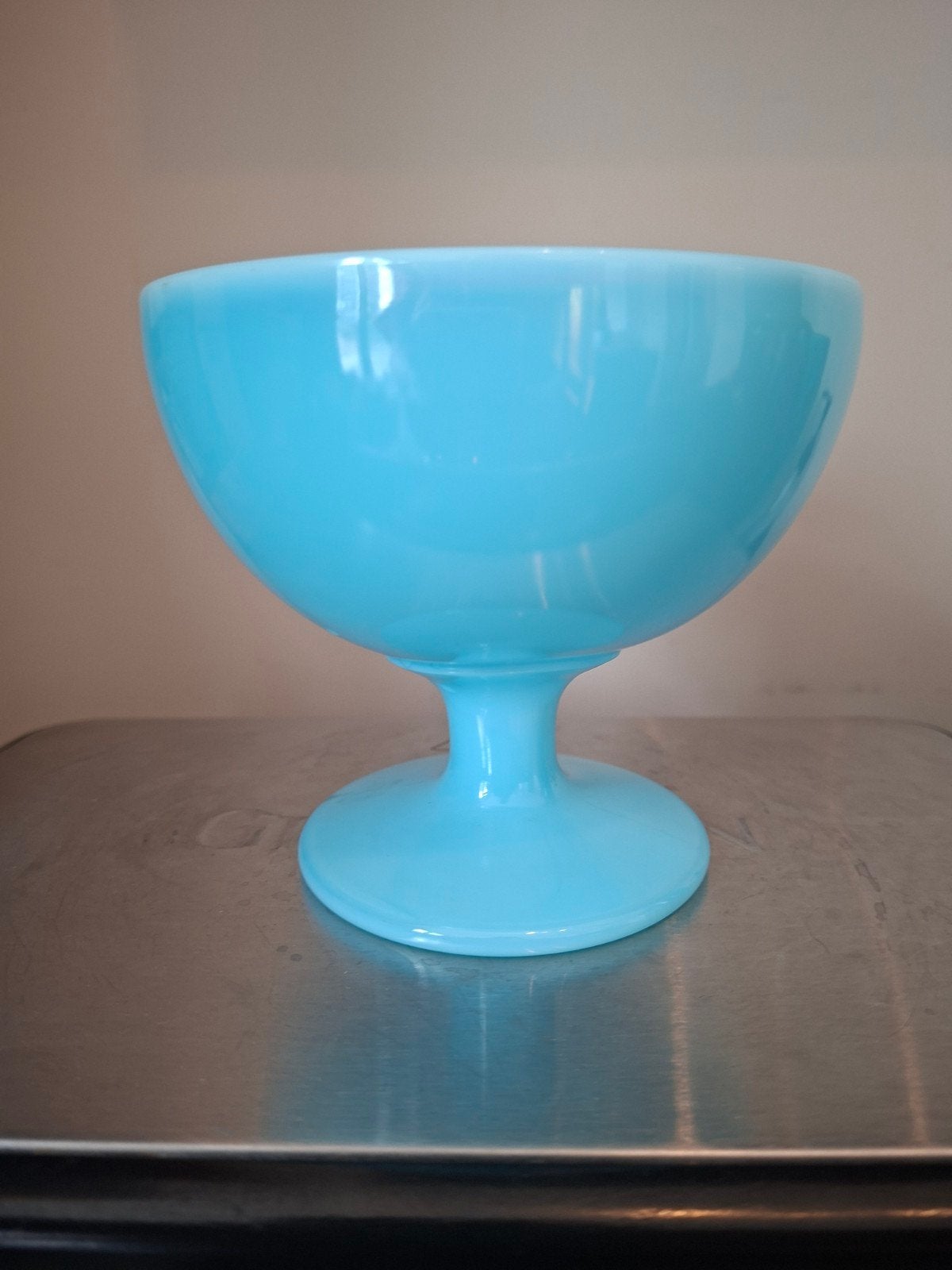 Vintage Opaline Persglas Blauw Schaaltje/Coupe, Ophalen of Verzenden