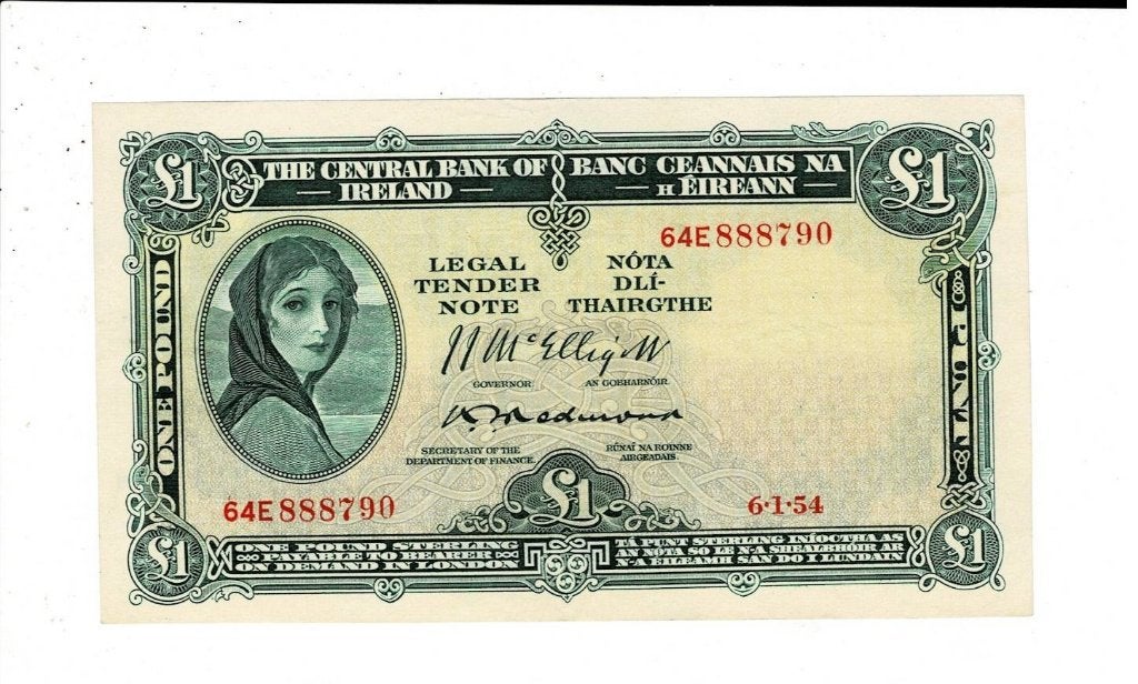 Ierland, 1 pound 1954 - XF, Verzenden, Overige landen