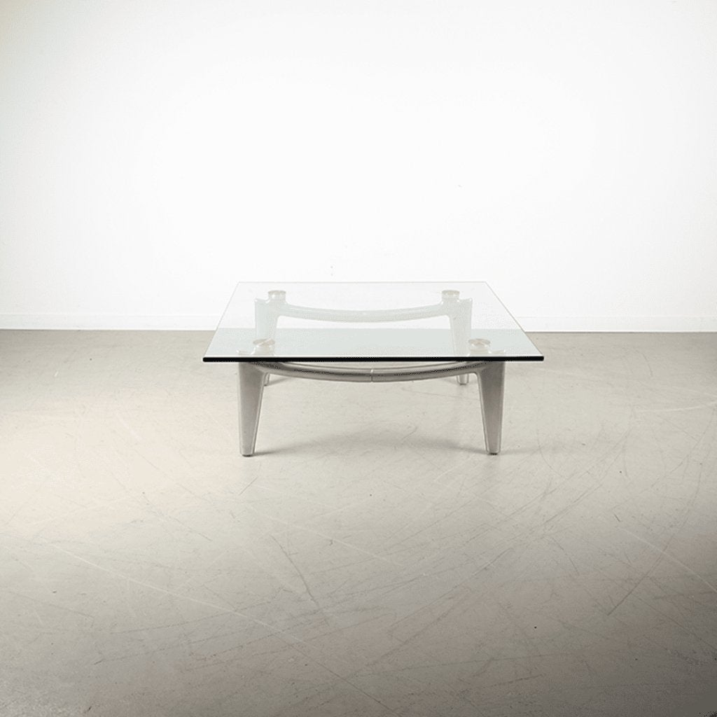 Leolux Farandole Tafel Glas - Chroom, Niet ingevuld, Zo goed als nieuw, Niet ingevuld, Niet ingevuld
