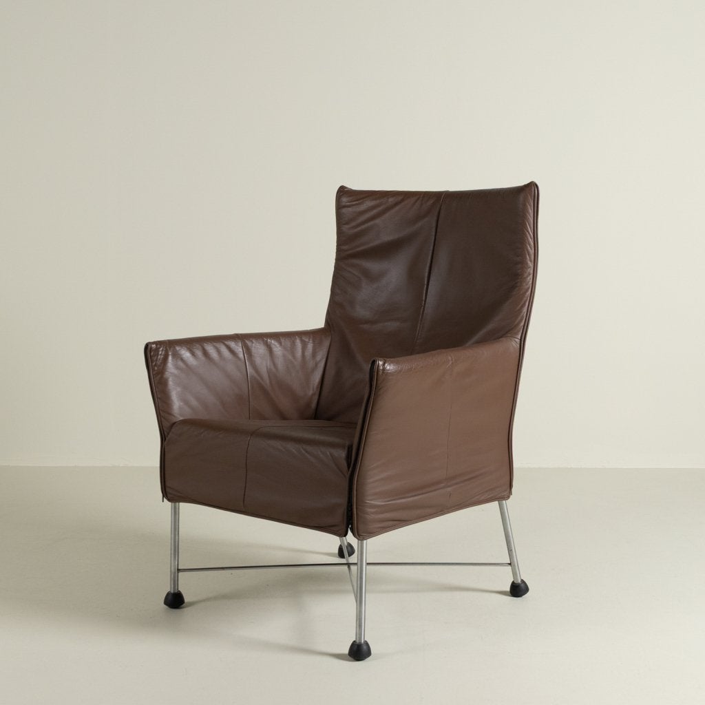 Montis Charly Fauteuil Lever Leer - Aluminium (Op Doppen), Niet ingevuld, Zo goed als nieuw, Niet ingevuld, Niet ingevuld
