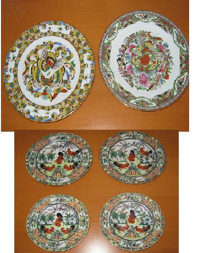 6 ZEER MOOIE PORSELEINEN CHINESE SIERBORDEN, Antiek en Kunst, Ophalen of Verzenden