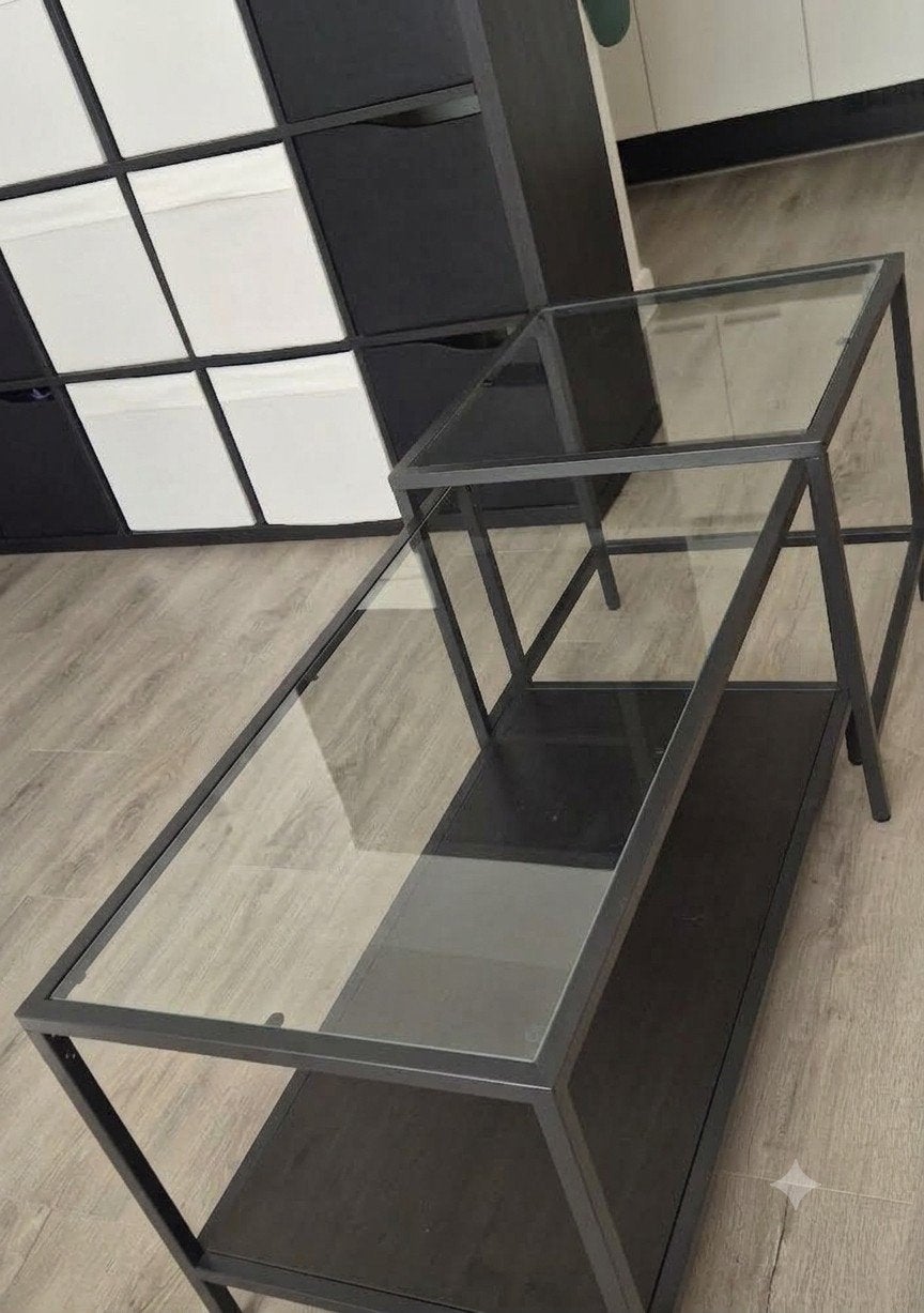 IKEA VITTSJÖ bijzettafel, Huis en Inrichting, Ophalen, Gebruikt, Rechthoekig, Metaal of Aluminium