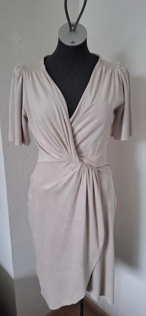 Zara jurk beige maat M 36 38 igs, Ophalen of Verzenden, Zo goed als nieuw, Knielengte, Maat 36 (S)