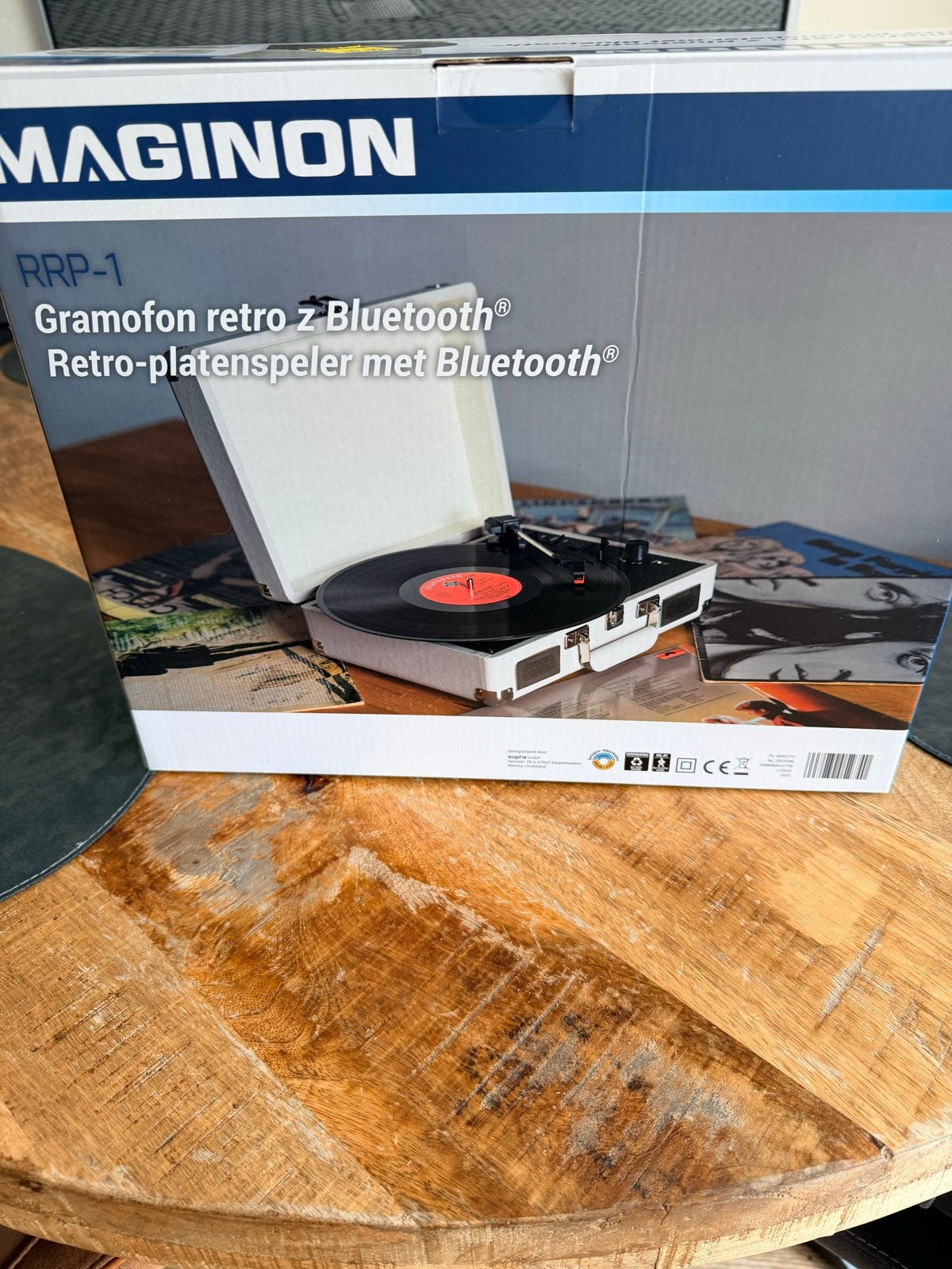 MAGINON RRP-1 Retro Platenspeler met Bluetooth, Ophalen, Nieuw, Platenspeler, Overige merken