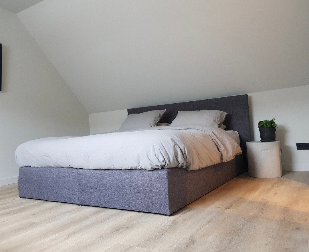 Boxspring 180x210 cm met hoofdbord, Huis en Inrichting, Ophalen, Gebruikt, 210 cm, Tweepersoons