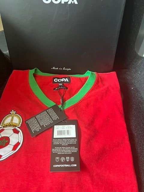 Retro Voetbal shirt Marokko merk COPA XXL, Groter dan maat XL, Verzenden, Nieuw, Shirt