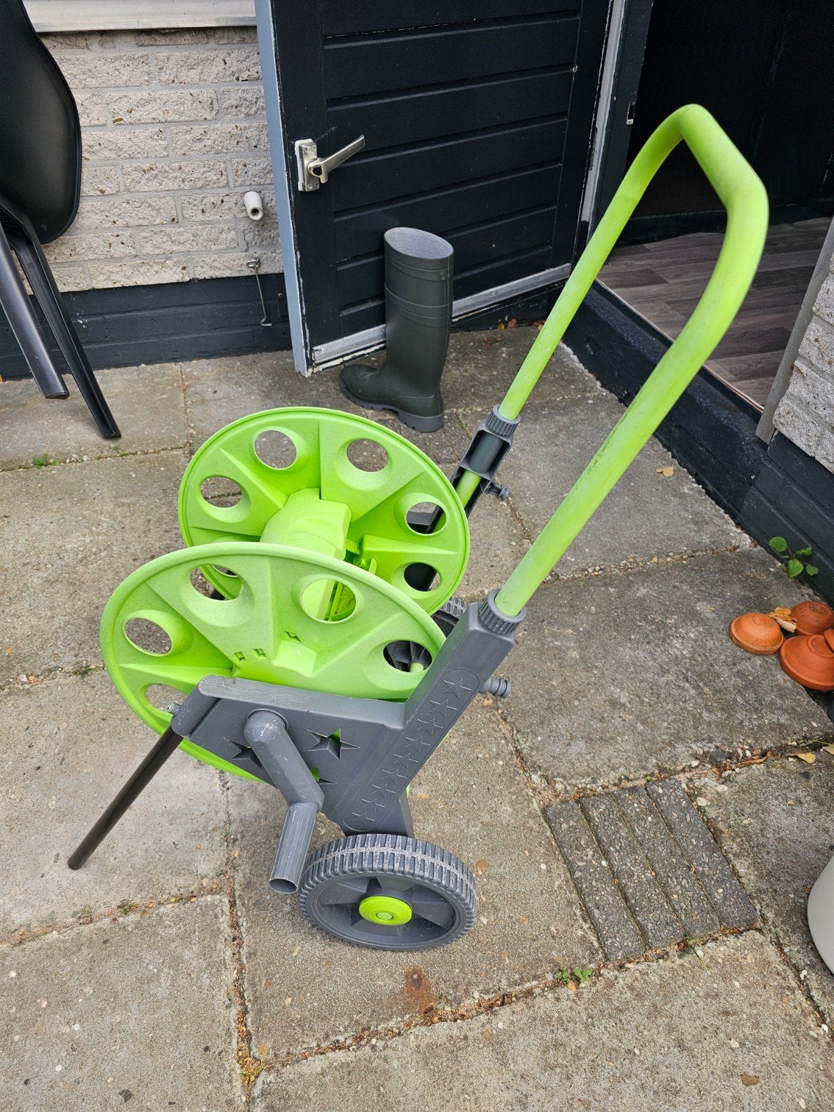 Tuinslang haspel GRATIS, Tuin en Terras, Tuinslangen, Ophalen, Gebruikt, Tuinslang