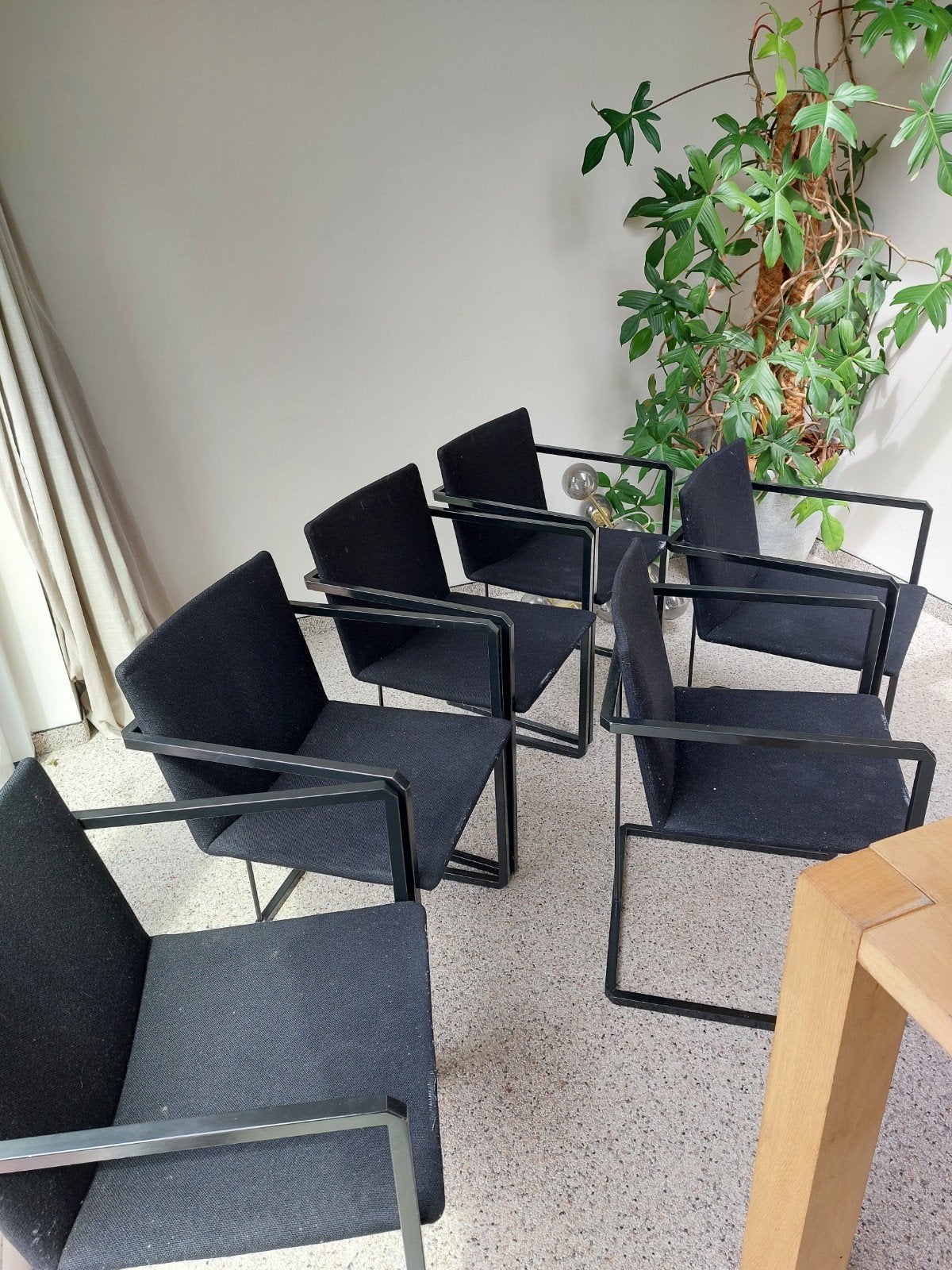 Vintage Pierre Mazairac Karel Boonzaayer SM01 Design stoel, Ophalen, Gebruikt, Zwart, Stof