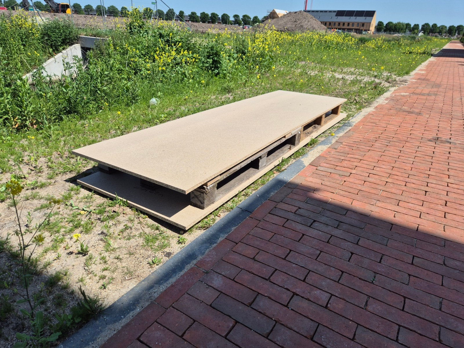 Pallets met platen, Ophalen, Overige houtsoorten, Minder dan 200 cm, Pallet