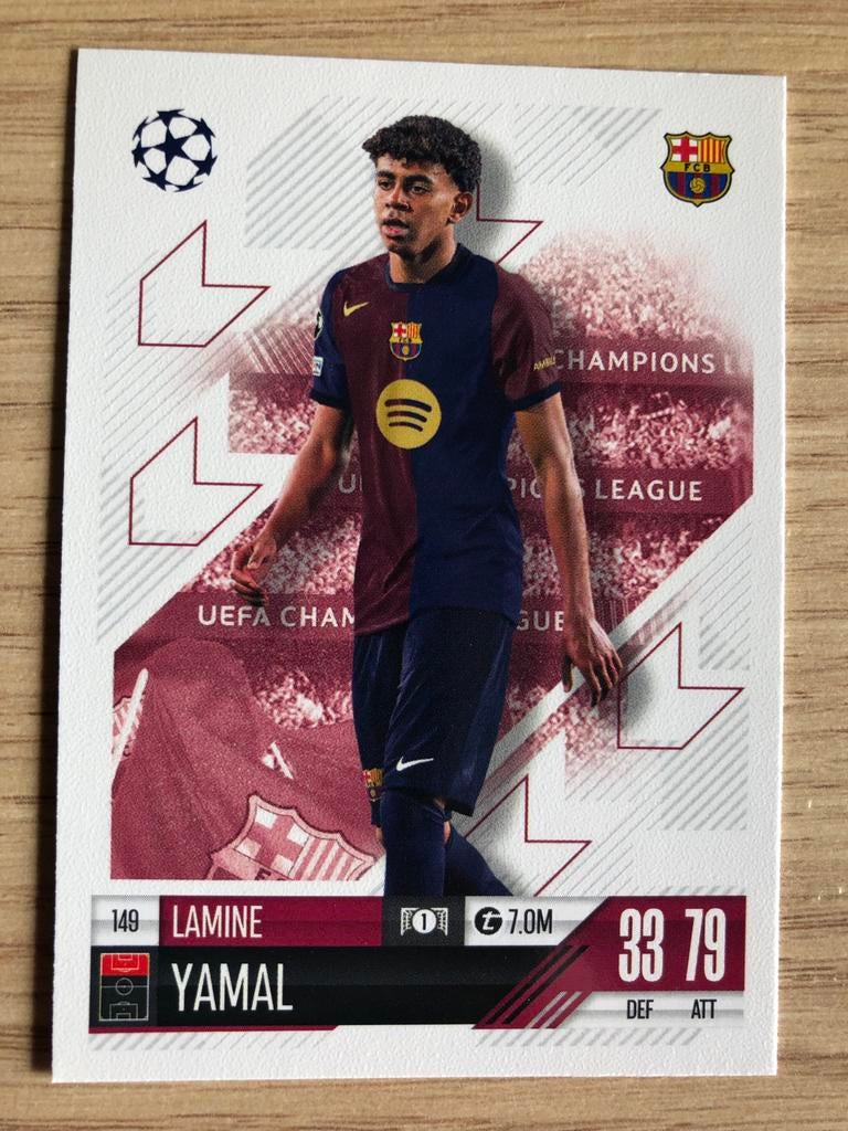 Topps Match Attax CL 2023-2024 Lamine Yamal, Ophalen of Verzenden, Zo goed als nieuw, Buitenlandse clubs, Spelerskaart