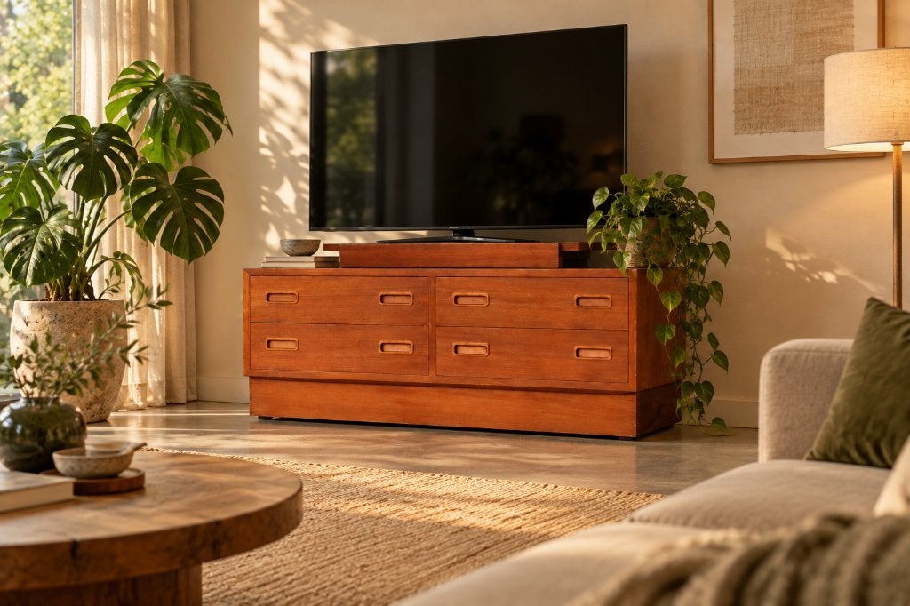 vintage tv-meubel | sideboard | jaren 60 | Deens, Gebruikt, ., Teakhout, Ophalen of Verzenden
