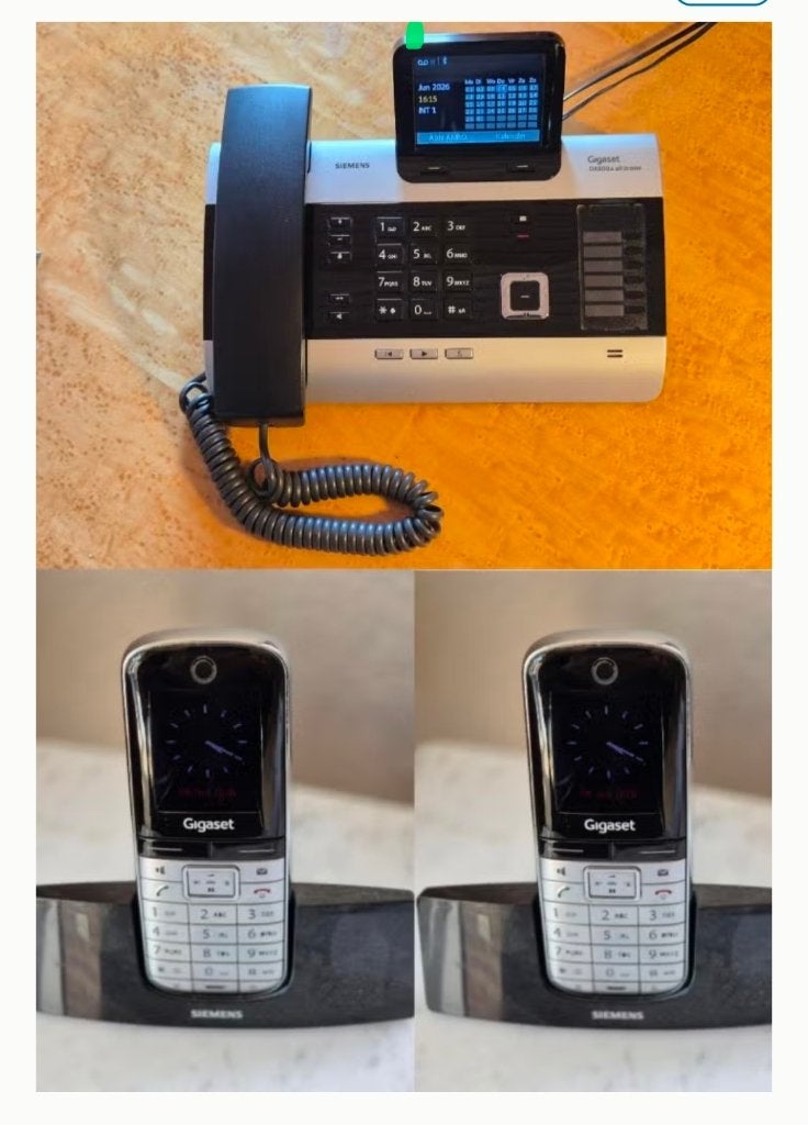Siemens gigaset DX800 A + 2 bijbehorende SL400 handy's, Ophalen, Zo goed als nieuw, 2 handsets