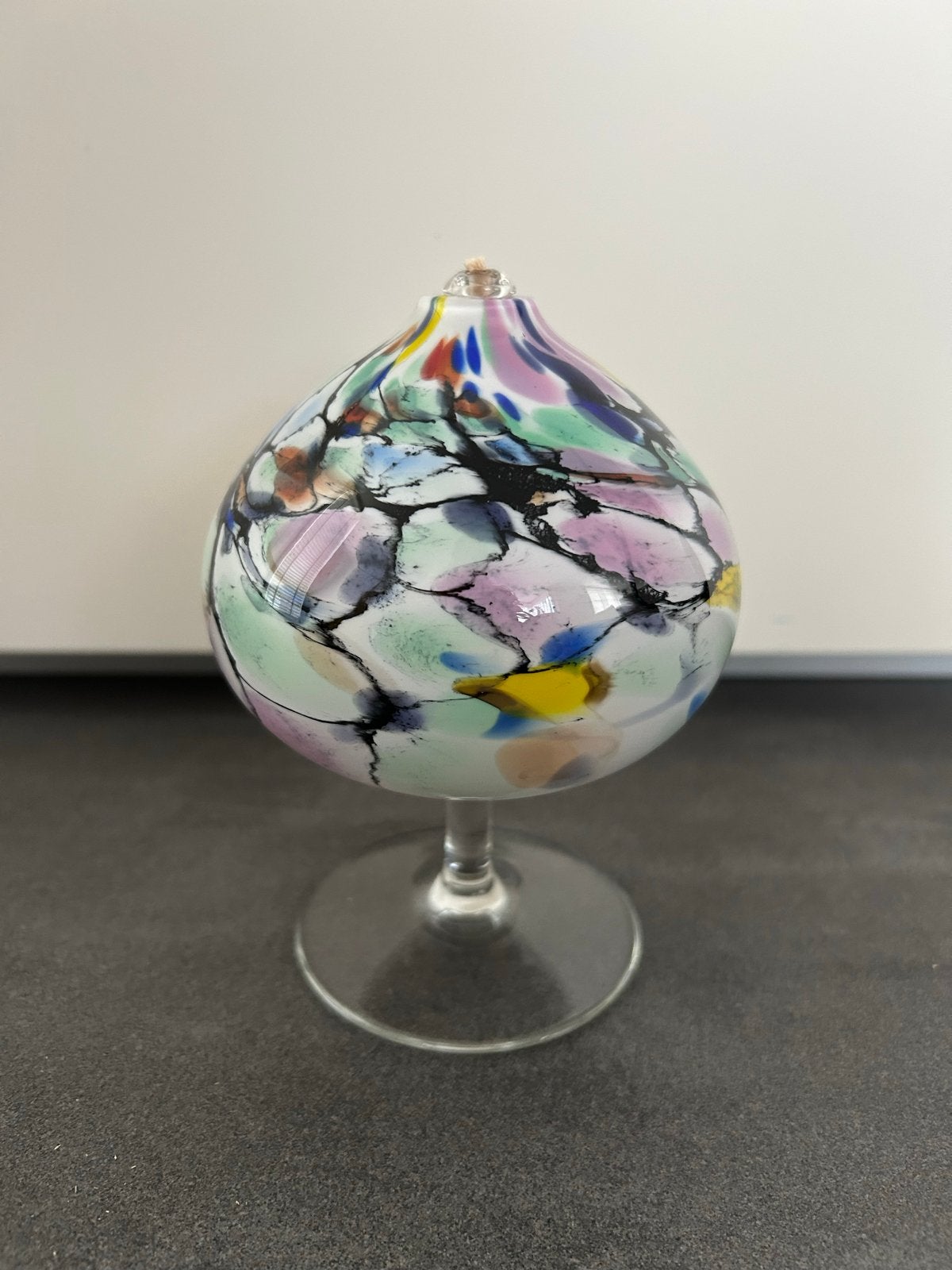 Richartz Art Collection Olielamp - Kleurrijk Glas, Vintage, Gebruikt, Meerkleurig, Ophalen of Verzenden