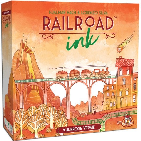 Railroad Ink Vuurrode Versie White Goblin Games Dobbelspel, White Goblin Games, White Goblin Games, White Goblin Games, Nieuw