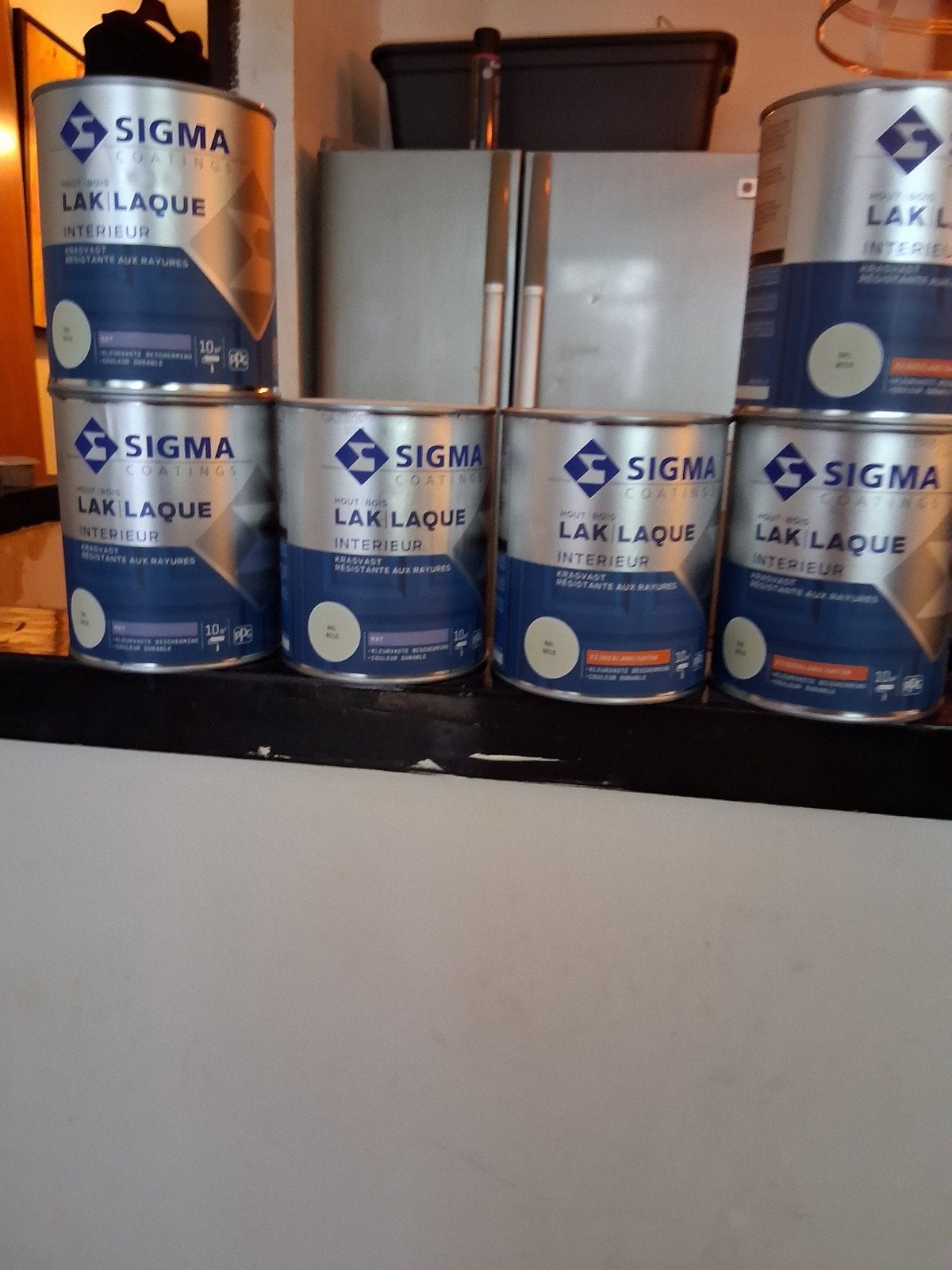 Sigma verf wit ral 9010 zijdeglans en mat, Wit, Nieuw, Ophalen of Verzenden, Lak