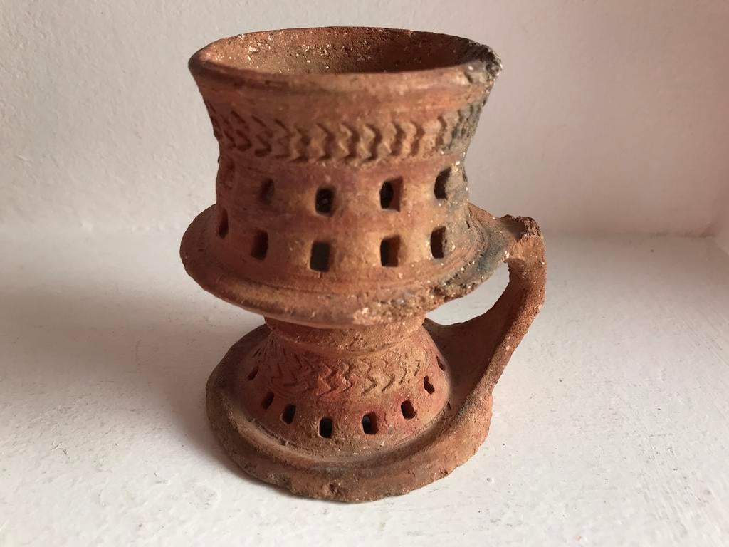 Oude wierookbrander terracotta, Antiek en Kunst, Antiek | Keramiek en Aardewerk, Ophalen of Verzenden
