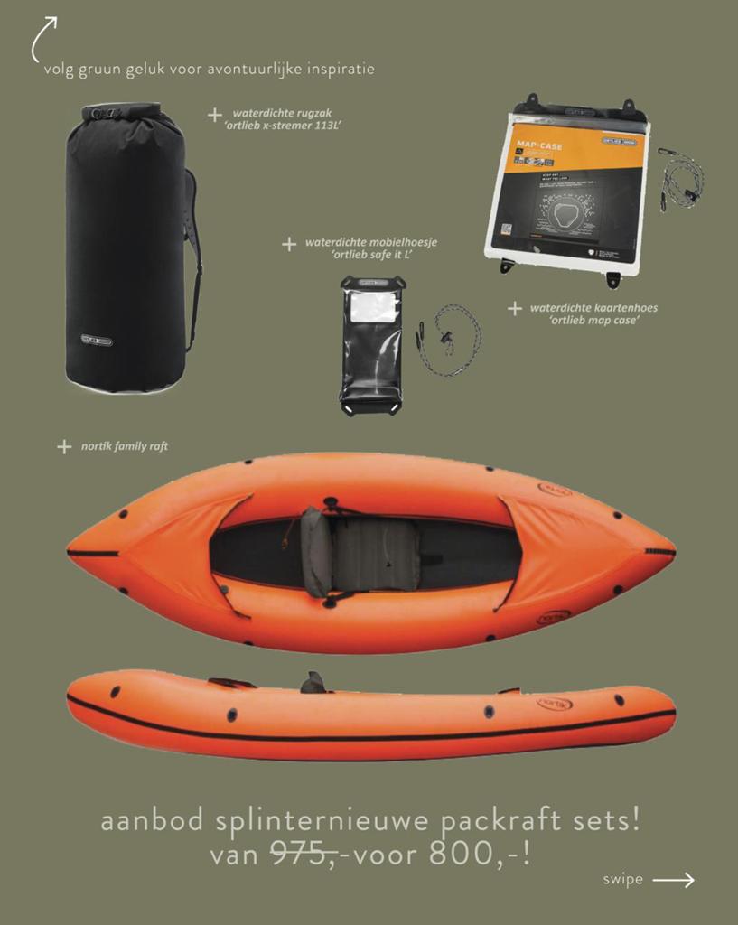 Nieuwe Nortik packraft / opblaaskano incl. accessoires!, Watersport en Boten, Kano's, Nieuw, Overige typen, Twee personen, Opblaasbaar
