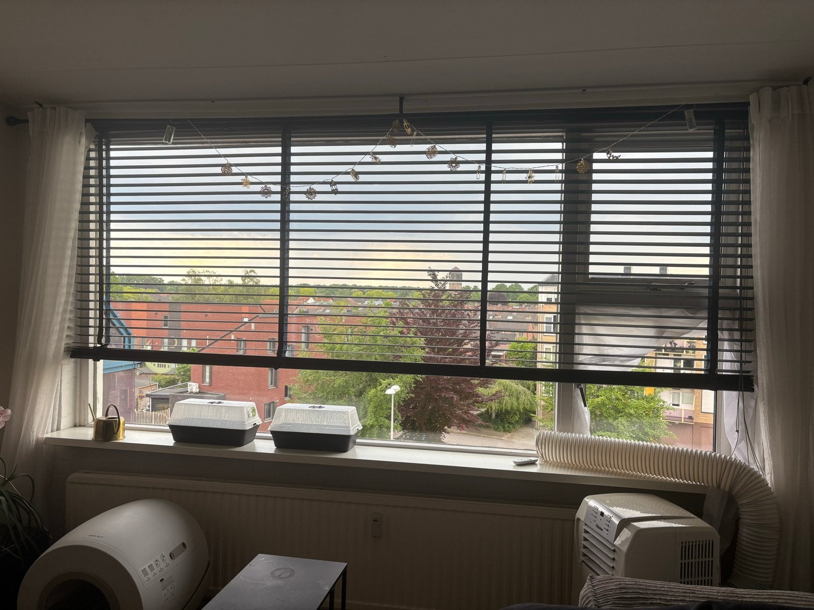 Aluminium jaloezieën mat zwart 300x185cm, Ophalen, Jaloezie, Gebruikt, Zwart