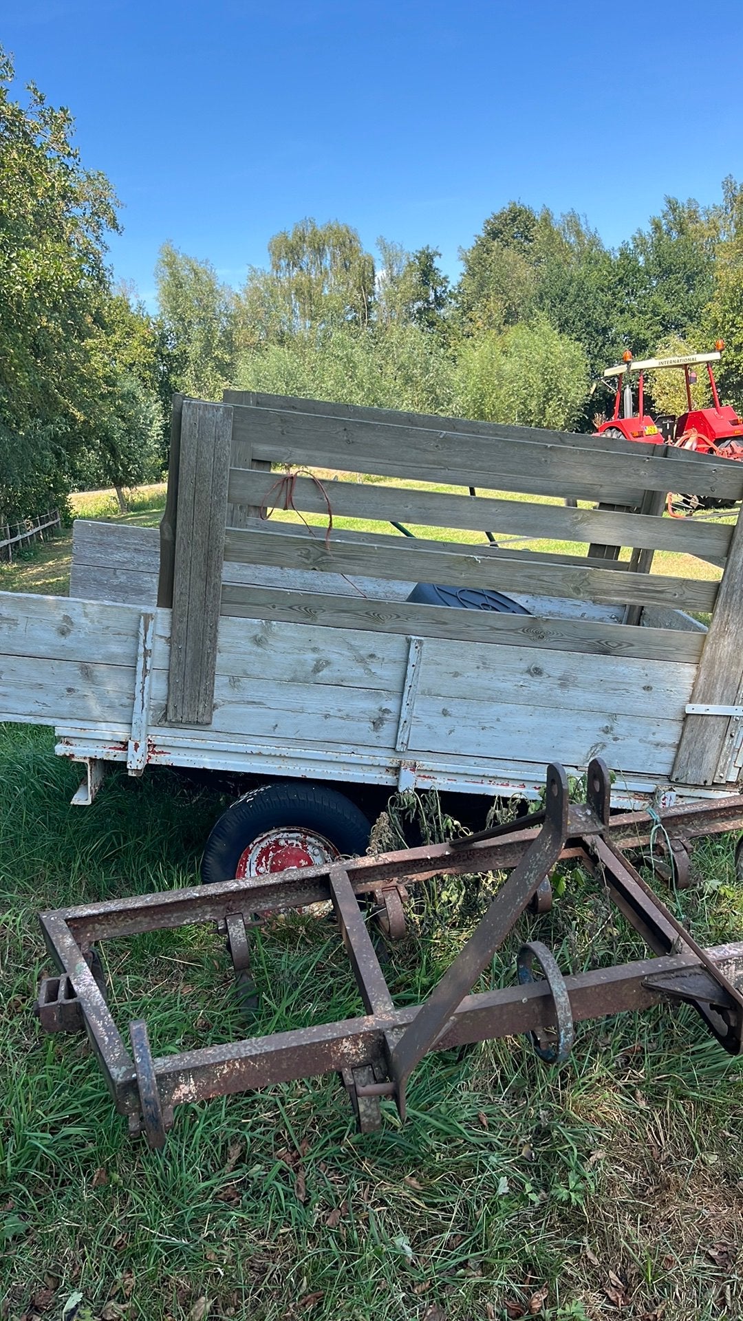Kar voor achter tractor voor oud ijzerprijs, Ophalen, Gebruikt