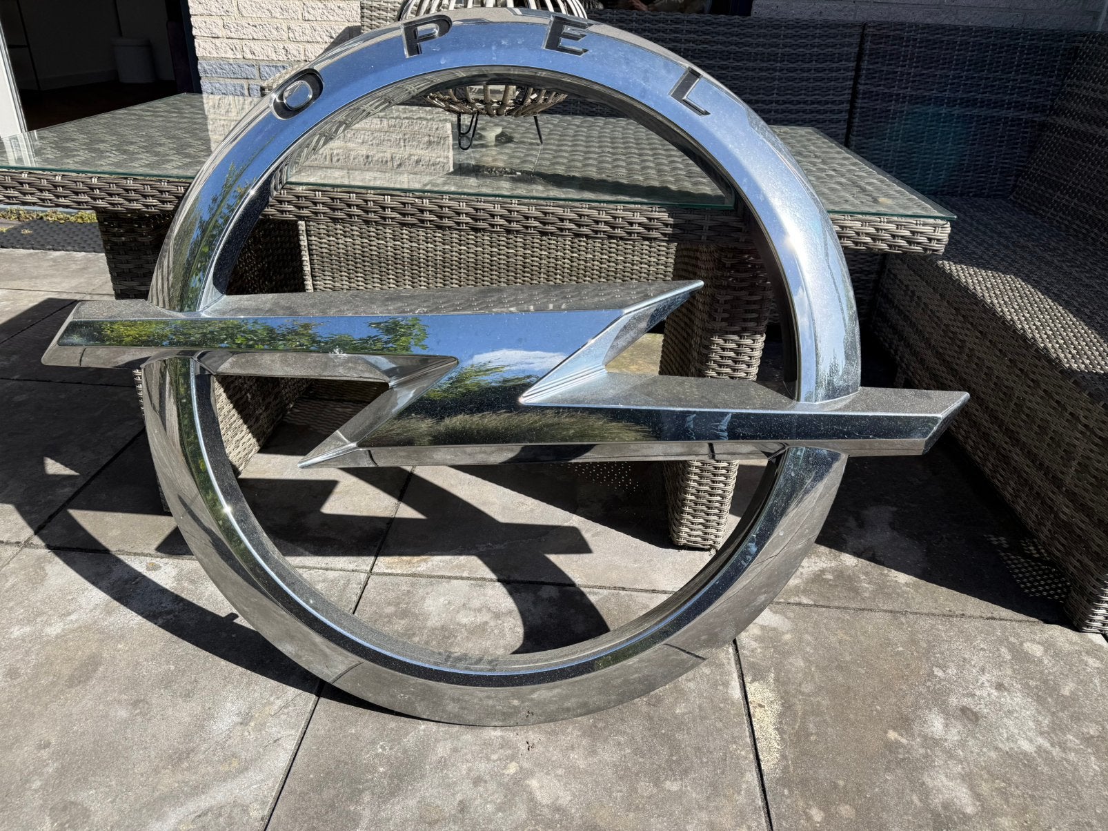 Groot Opel logo / embleem - Decoratie / Mancafe, Ophalen, Nieuw, Opel