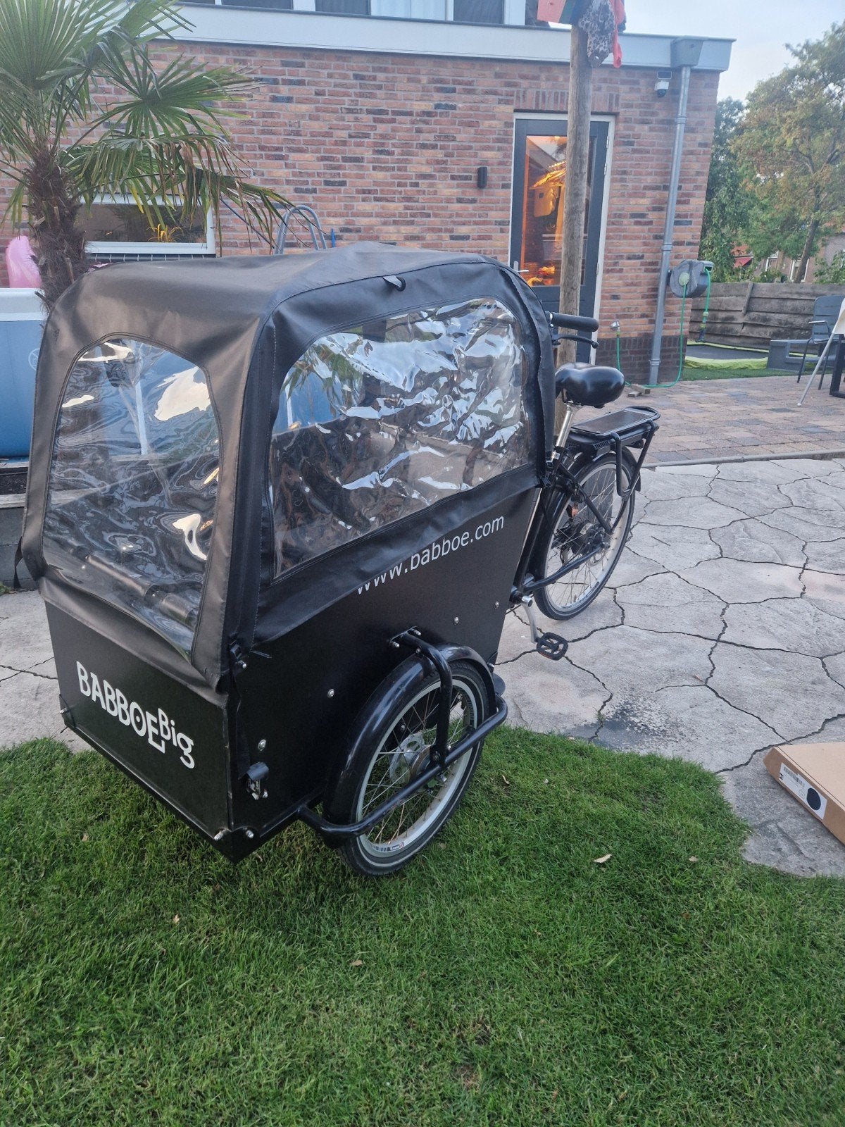 Babboe Big bakfiets elektrisch, 4 kinderen of meer, Gebruikt, Elektrisch, Ophalen
