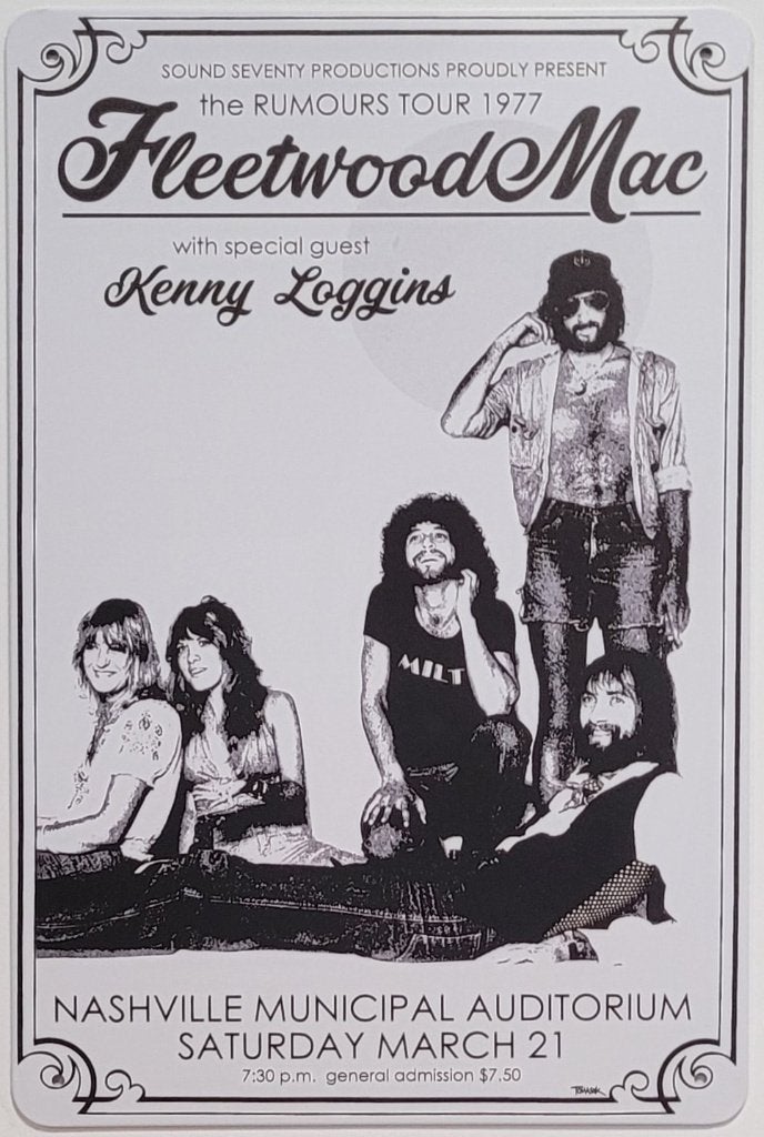 Fleetwood Mac Tour 1979 reclamebord van metaal wandbord deco