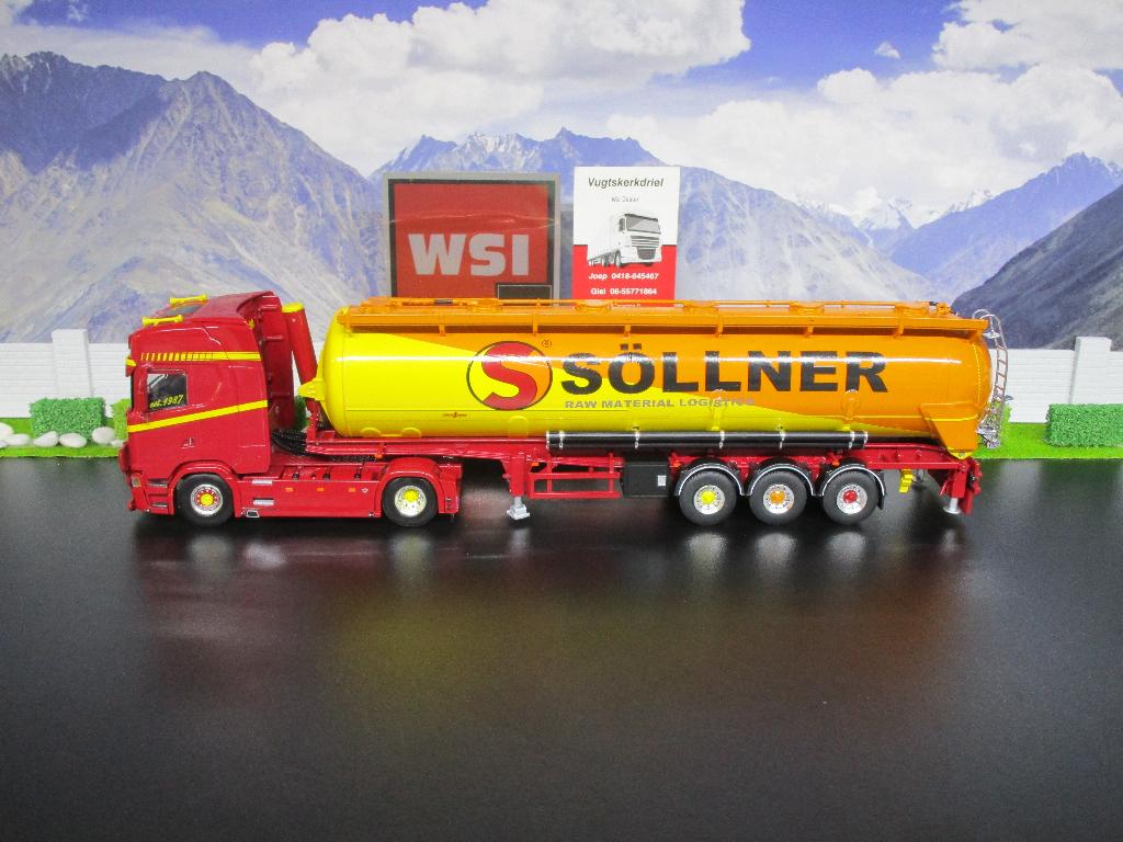 Wsi 01-2761 Sollner , Scania S Highline CS20H, Hobby en Vrije tijd, Modelauto's | 1:50, Ophalen, Nieuw, Bus of Vrachtwagen, Wsi