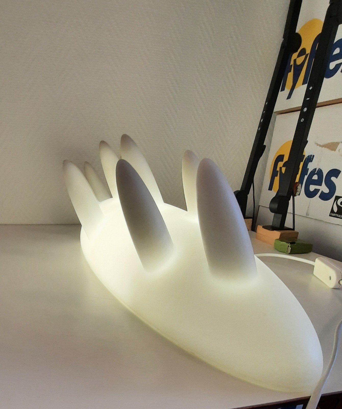 Design kapstok met verlichting jr 2006,lees de beschrijving, Ophalen of Verzenden, Zo goed als nieuw, Kunststof, Wandkapstok