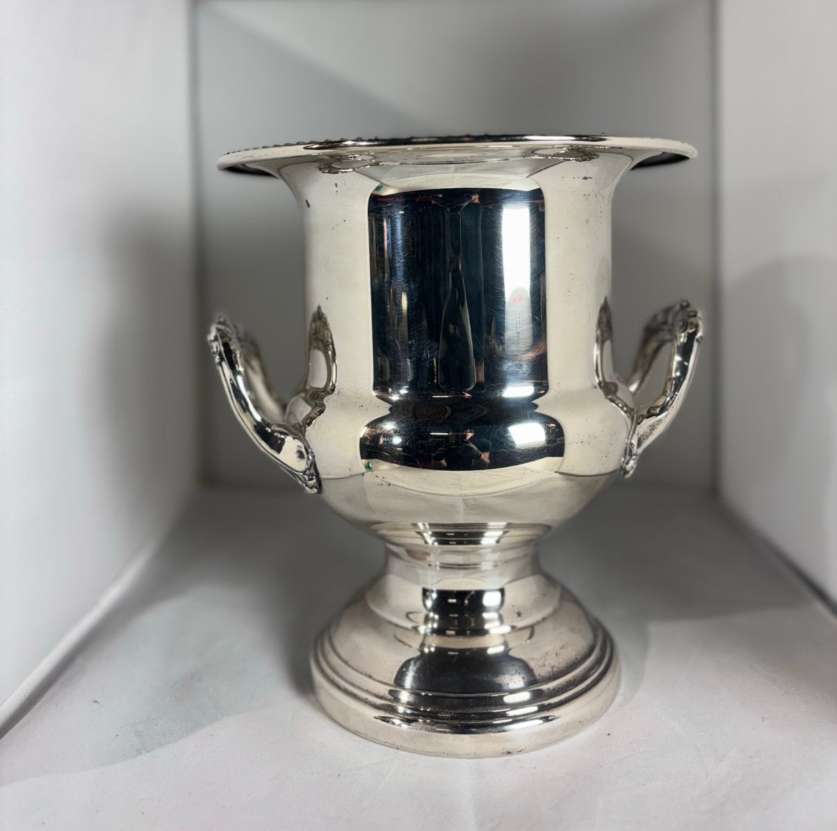 Vintage Verzilverd Wijnkoeler – Medici-vaas Model, Ophalen of Verzenden
