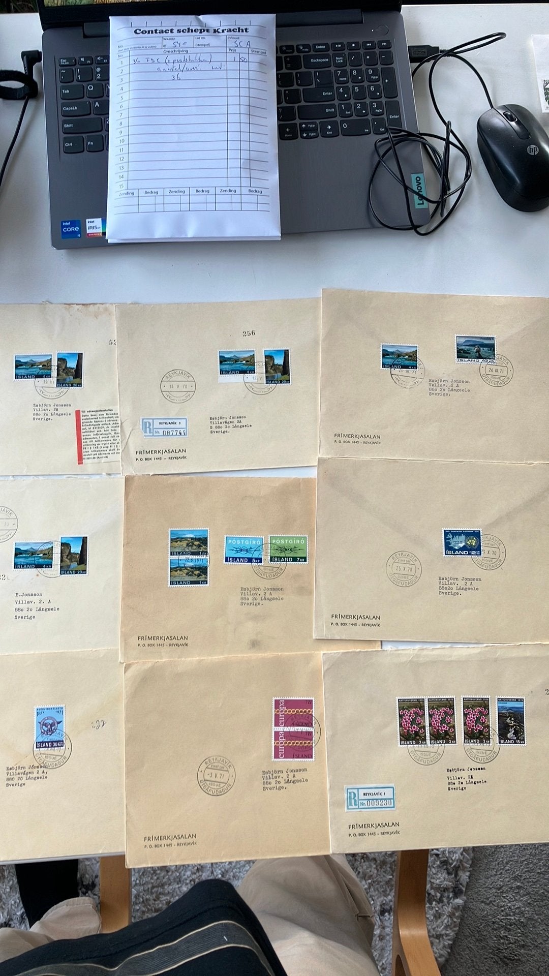 IJsland, 9 poststukken, Ophalen of Verzenden, Europa