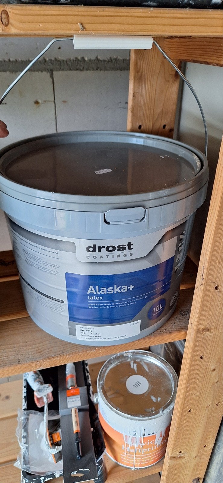 latex muurverf RAL 9016, Ophalen, Overige kleuren, Nieuw, Verf