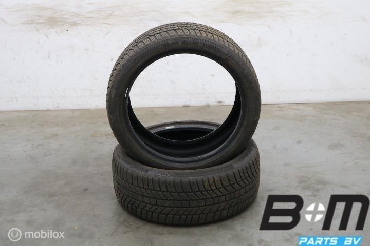 2 x 2254018 92V Conti WinterContact TS870P met 6mm 225 40 18, Auto-onderdelen, 18 inch, Gebruikt, Winterbanden, Band(en)