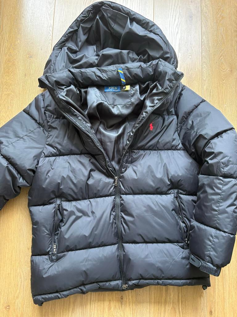 Ralph Lauren Puffer Jas Zwart Maat M, Ophalen of Verzenden, Zo goed als nieuw, Maat 38/40 (M), Zwart