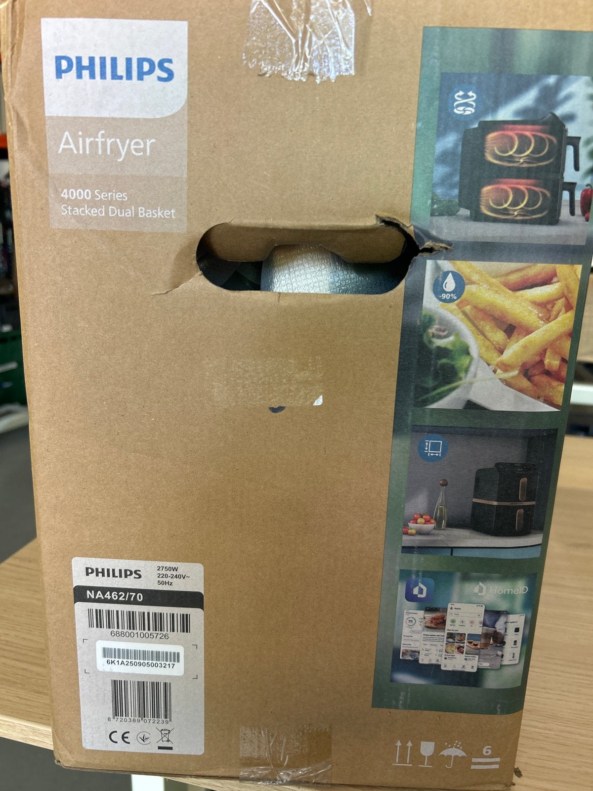 Philips Airfryer 4000 Series Stacked Dual Basket 10L. Nieuw, Ophalen of Verzenden, Nieuw, Airfryer, 1500 gram of meer