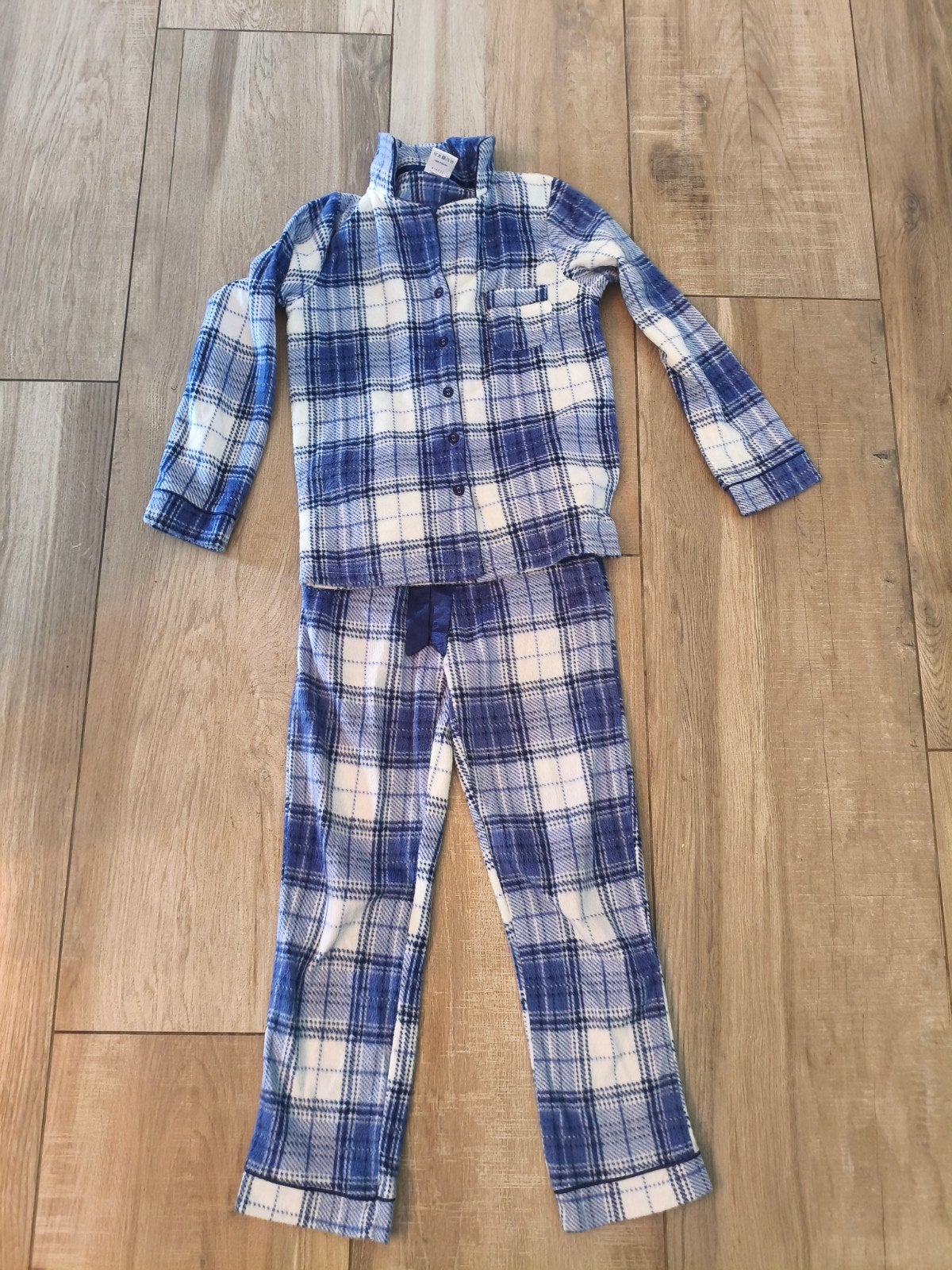 2x Pyjama maat 134/140 - Geruit en Kerst lekker warm, Ophalen, Gebruikt, Maat 134